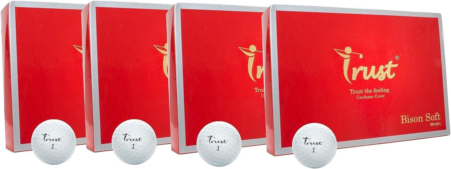 2020 Golf Ball Bison Soft, Urethane Covered, Swing Speed 95 mph or Slower, 3-Piece Tour Balls