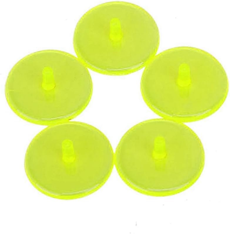 BESPORTBLE 50pcs 24mm Plastic Transparent Golf Ball Position Marker Round Flat Golft Marker Mark Yellow