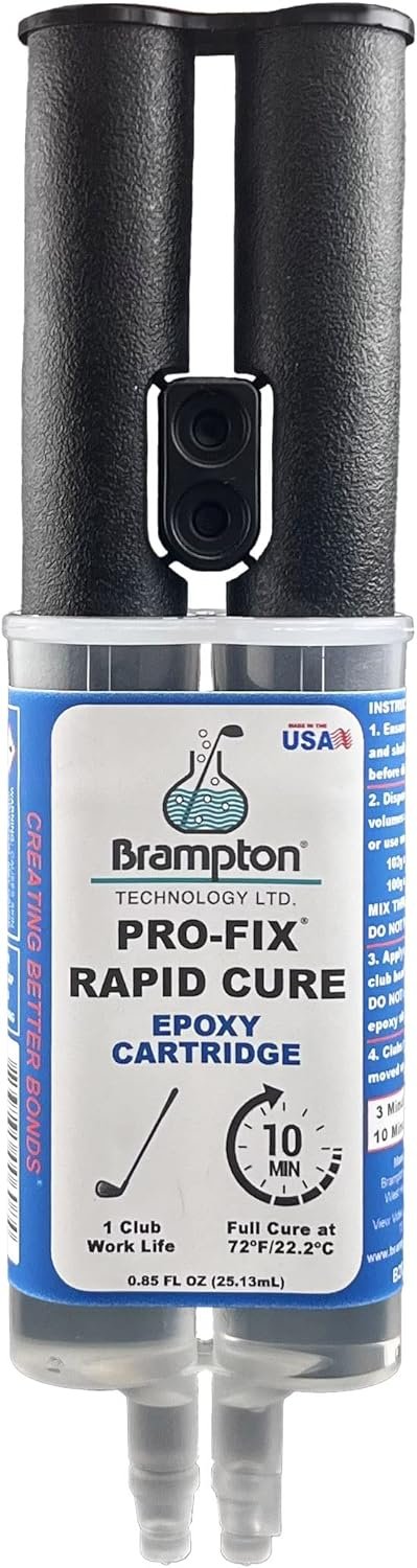 Brampton PRO-FIX Rapid Cure Golf Epoxy - Single Golf Club Repair - 10 Min Golf Club Repair - Golf Epoxy for All Golf Shafts, Golf Heads, Drivers, Putters, and Irons - Engineered for The Golf Industry