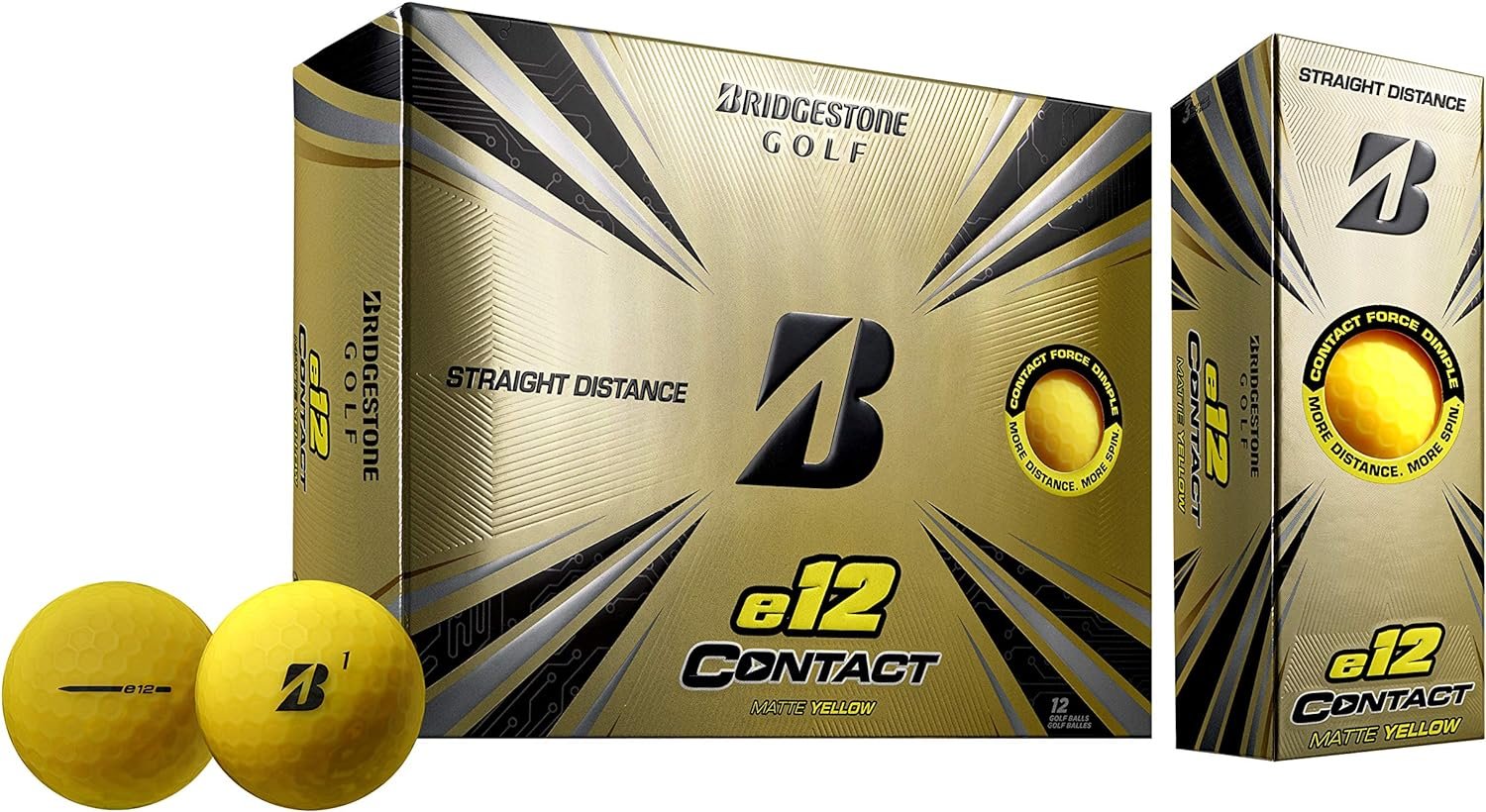 Bridgestone Golf 2021 e12 Contact Golf Balls, White, 2021 Model, One Size, 12 count (Pack of 1)