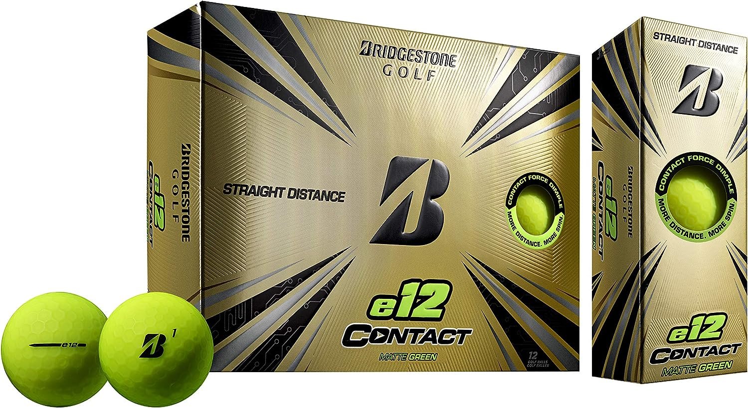Bridgestone Golf 2021 e12 Contact Golf Balls, White, 2021 Model, One Size, 12 count (Pack of 1)