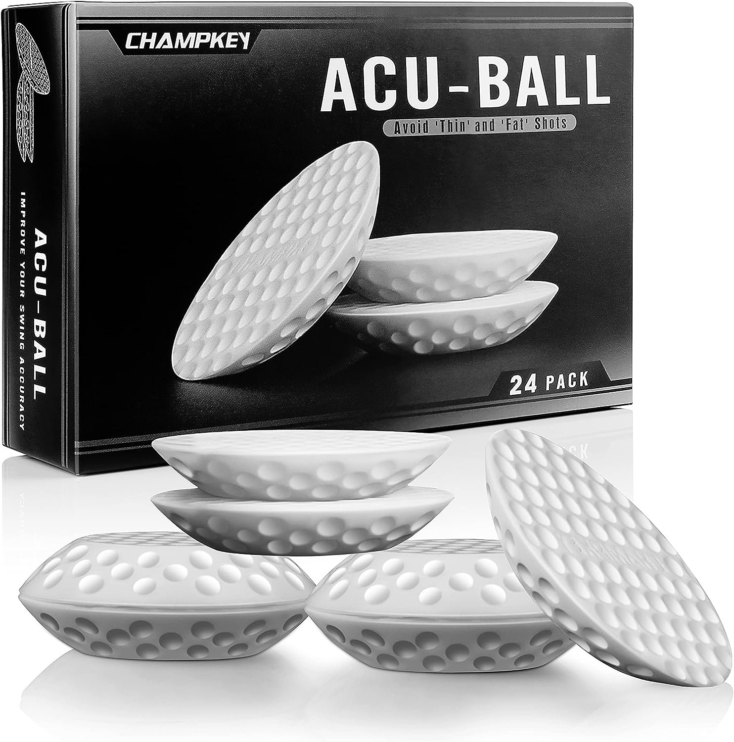 Champkey Superior ACU - Ball 24 Pack| Excellent Golf Swing Training Ball - Practice Golf Ball Ideal for Indoor  Outdoor Training