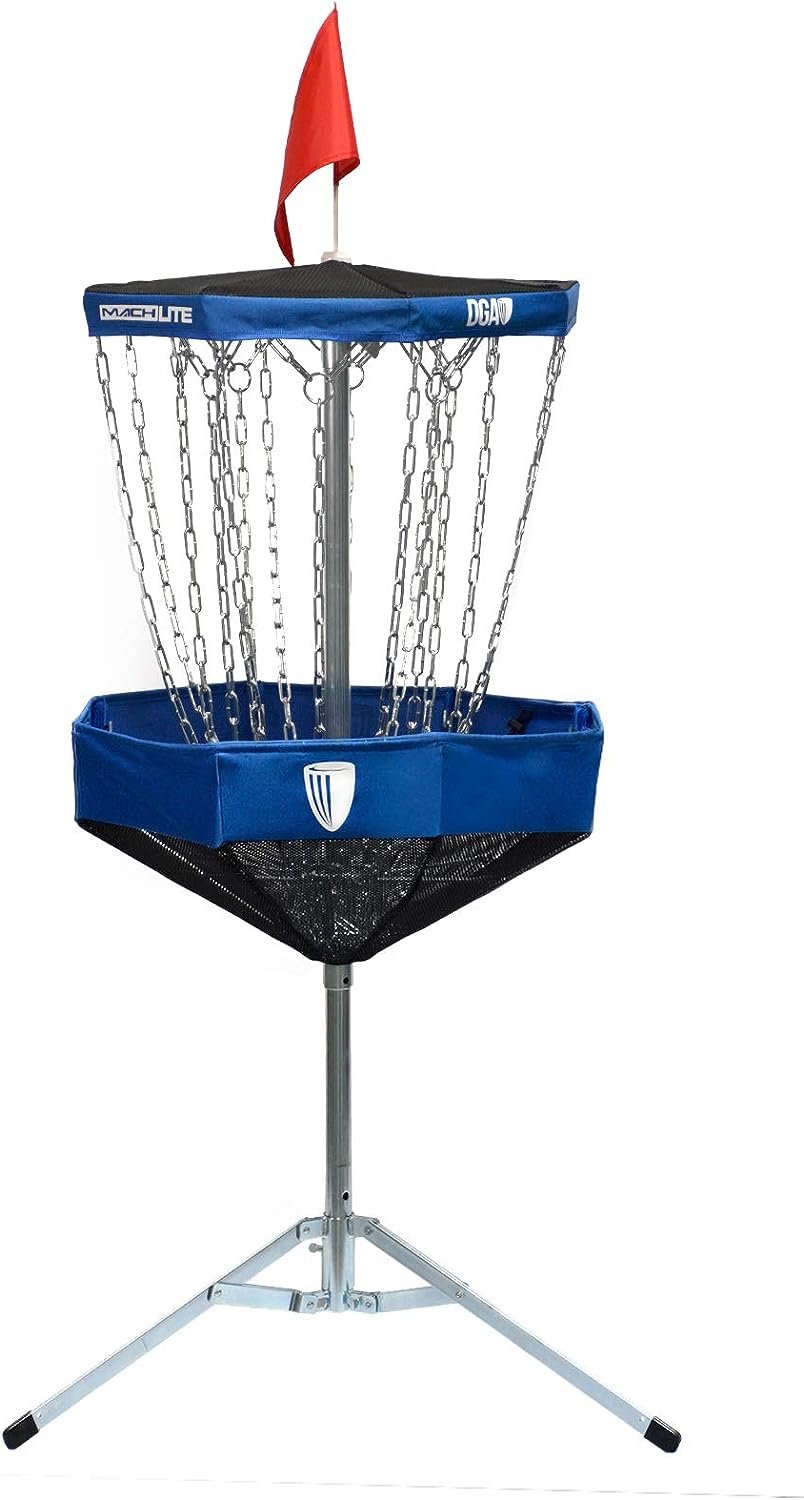 DGA Mach Lite Portable Disc Golf Practice Basket (Blue)