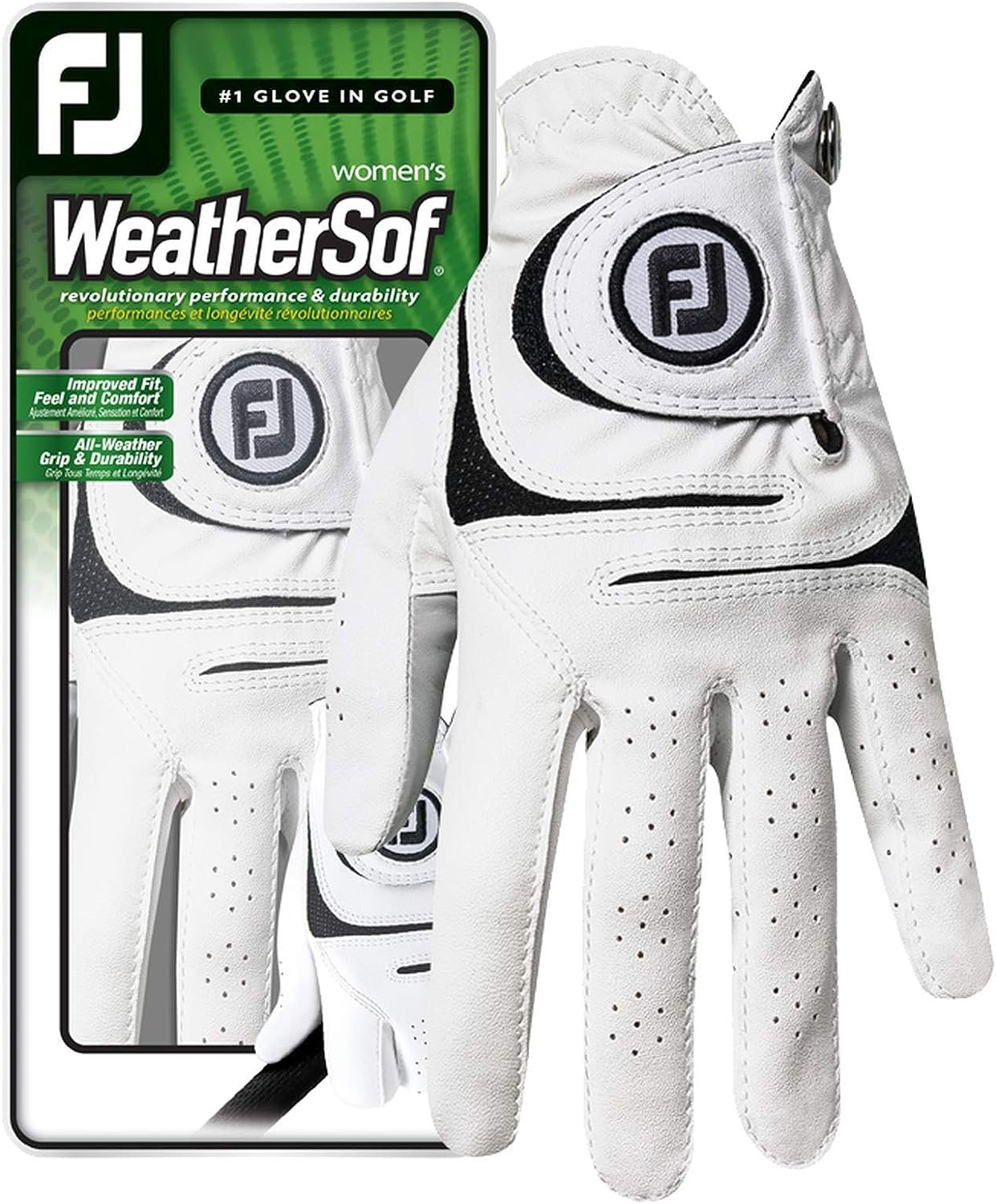 FootJoy Womens WeatherSof Golf Glove (White)