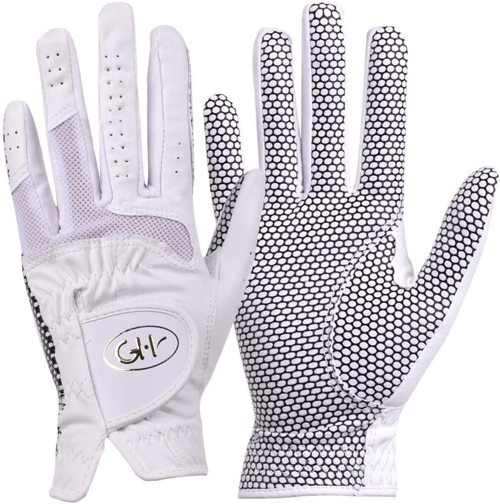 GH Womens Polyurethane Non-Slip Synthetic Leather Golf Gloves One Pair - Plain Both Hands