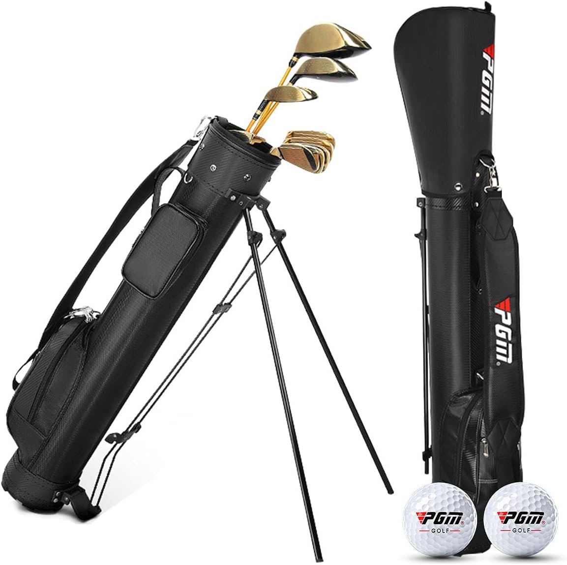 Golf Stand Bag for Men  Women,Easy to Carry  Durable Pitch Golf Bags Sunday Golf Bag Ideal for Golf Course  Travel,Lightweight and Waterproof Black
