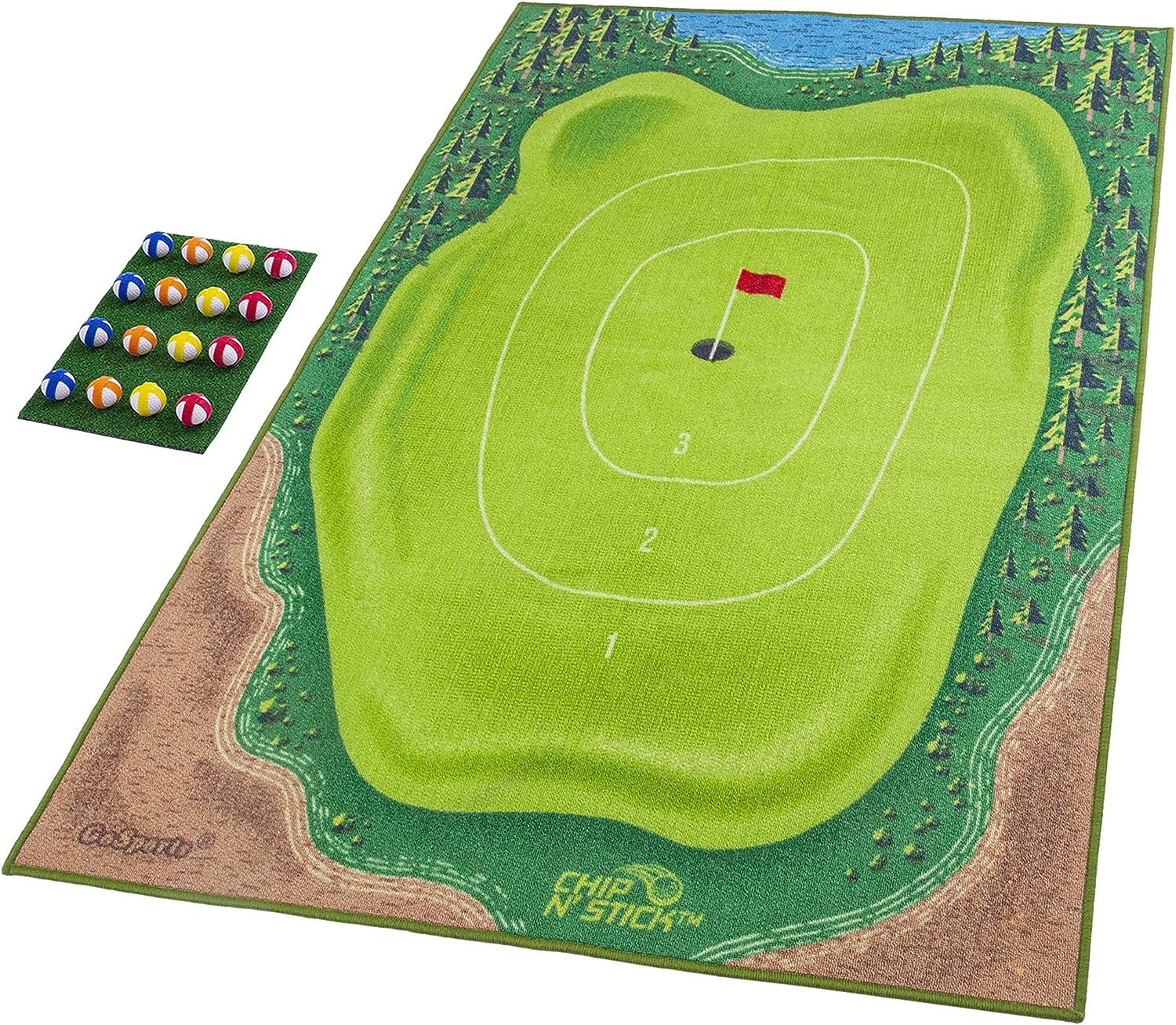 GoSports Chip N Stick Golf Games with Chip N Stick Golf Balls - Giant Size Targets with Chipping Mat - Choose Classic, Darts or Islands