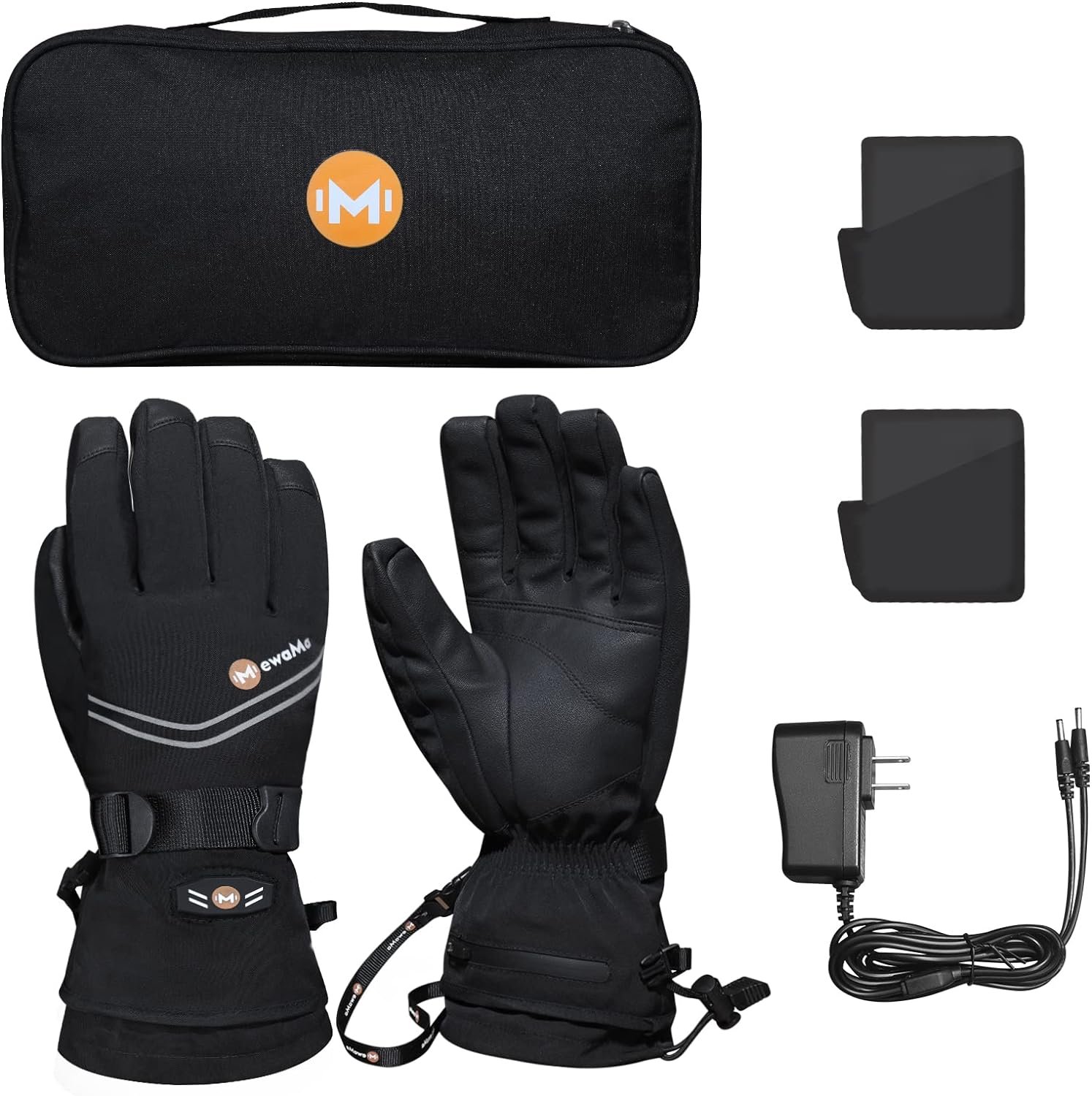 Heated Gloves for Men and Women, MewaMa Rechargeable Electric Heated Gloves, Waterproof Touchscreen Hand Warmer Gloves for Climbing, Hiking, Cycling, Winter Must Have Thermal Heated Gloves