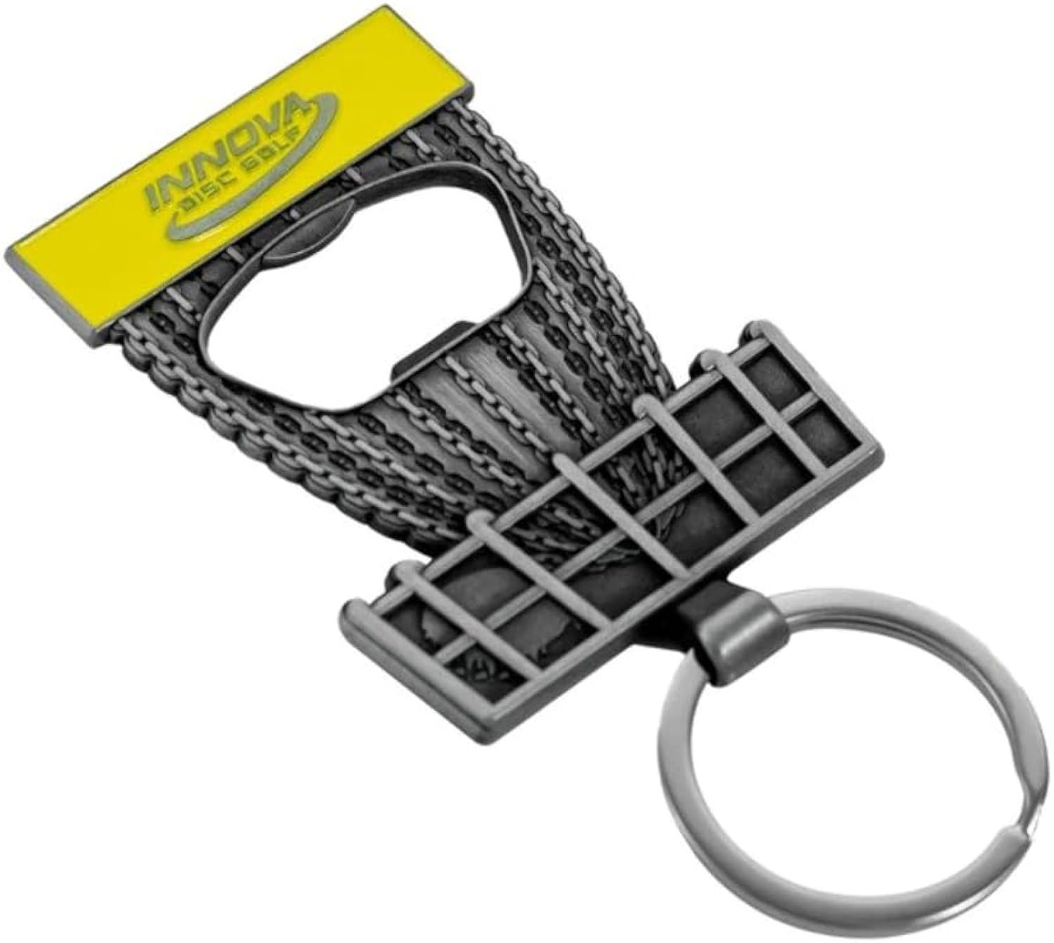 INNOVA Disc Golf DISCatcher Bottle Opener Key Chain - Disc Golf Accessory - Yellow