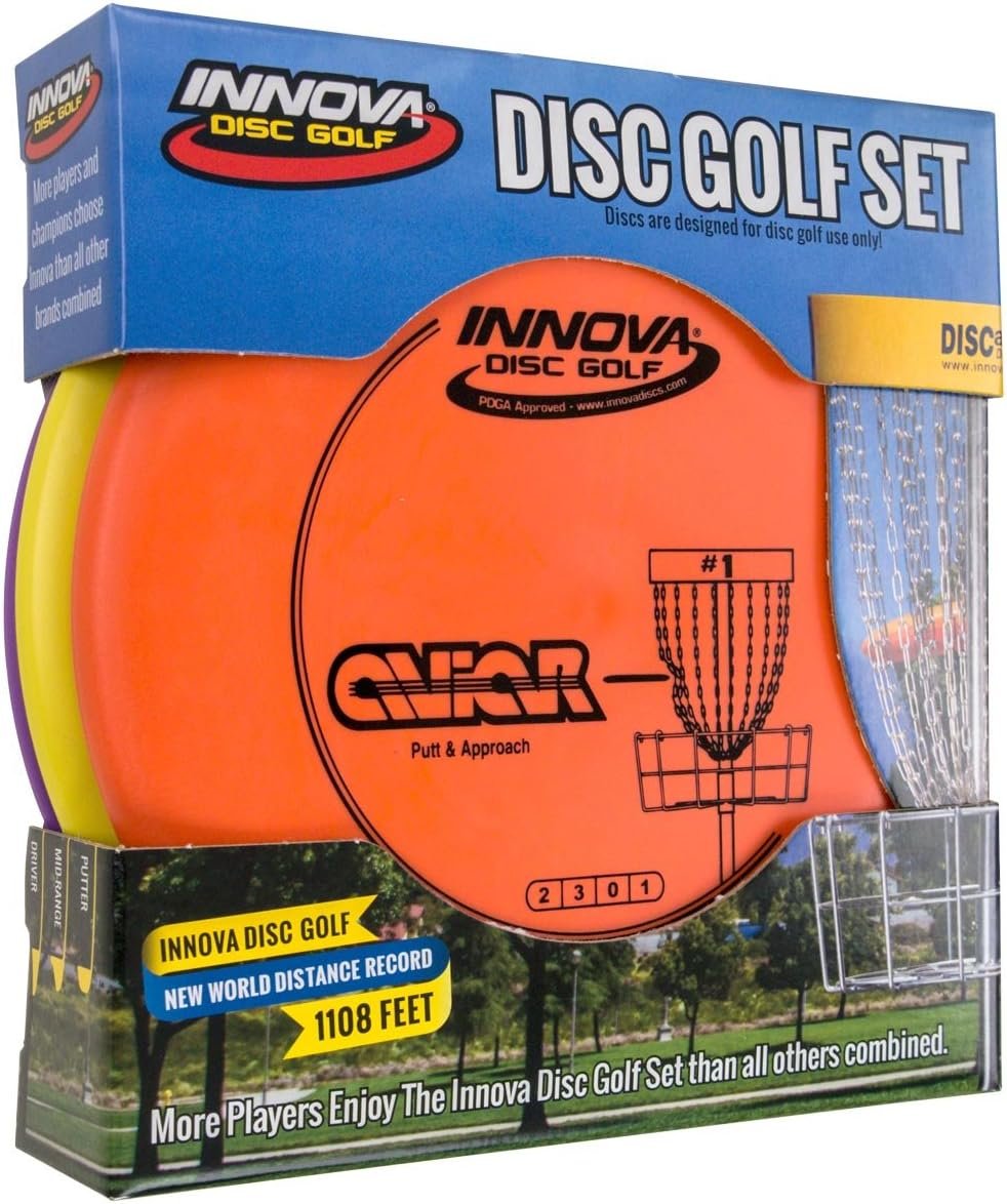 Innova Disc Golf Set – Driver, Mid-Range  Putter, Comfortable DX Plastic, Colors May Vary (3 Pack)