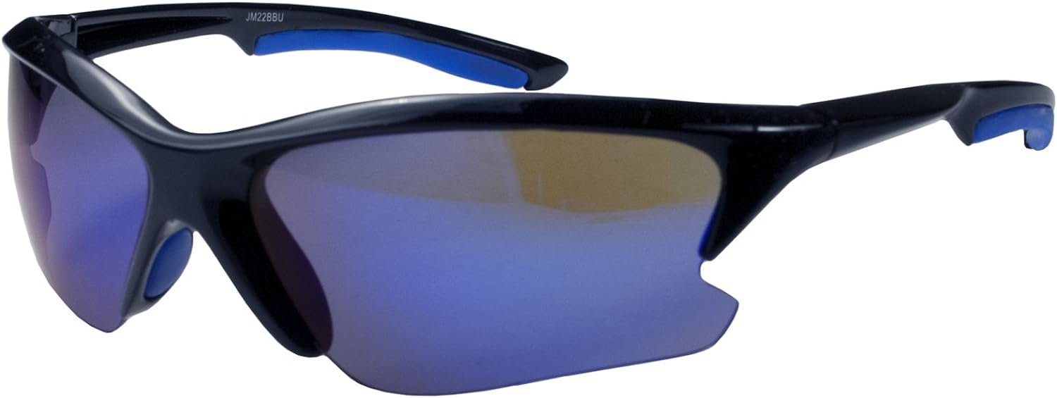 JM22 Sport Wrap Sunglasses Mirror lens TR90 Unbreakable