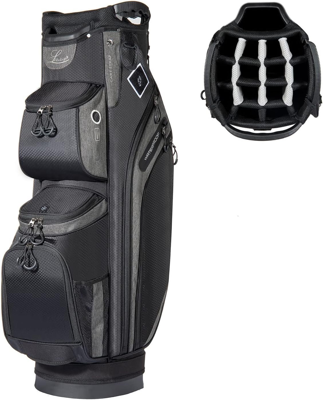 LITELEPH Golf Bags for Men Women Lightweight Cart Bag 14 Way Organizer Divider Top Full Length with Cooler