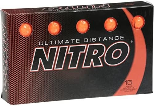 Nitro Maximum Distance 12 Pack Red Golf Balls