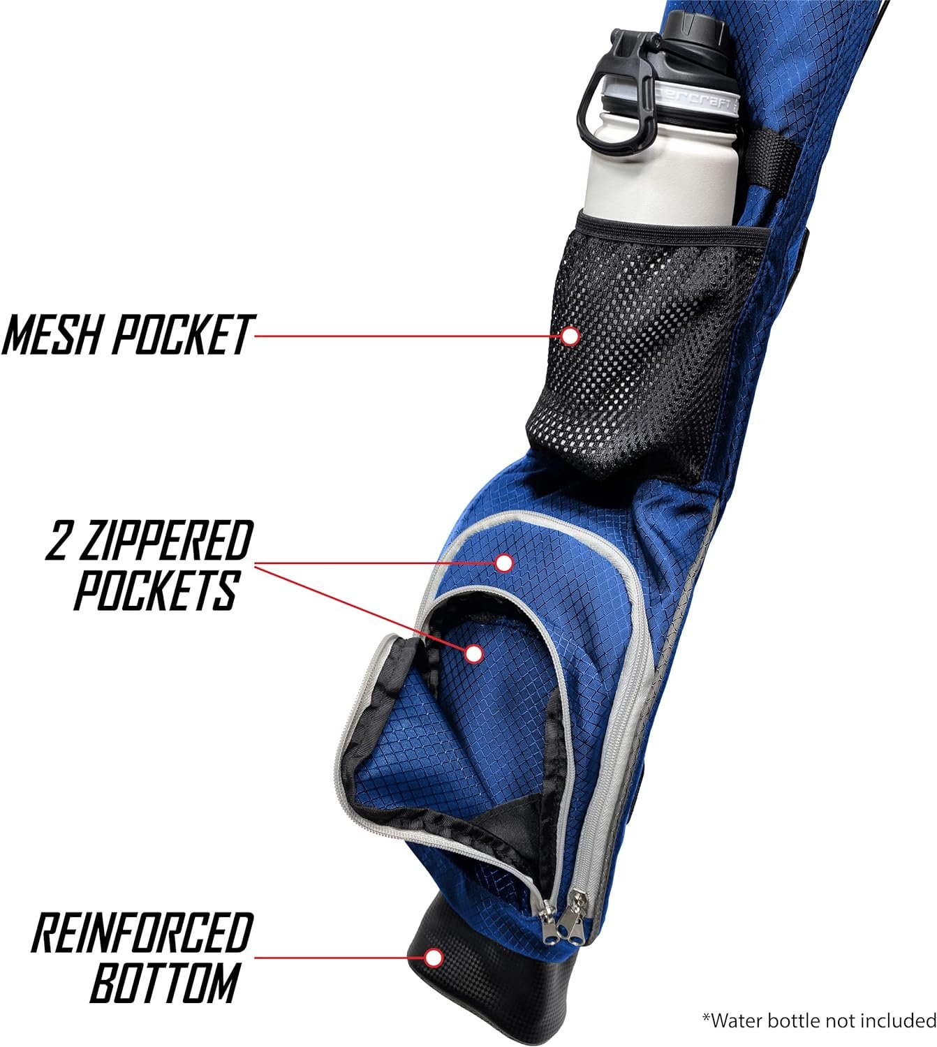 ProActive Sports | Sunday Stand Bag | Lightweight Shoulder Golf Bag | 3 Pockets, Speed Handle, and Padded Strap | Perfect for Driving Range, Par-3, Executive, and Childrens Courses