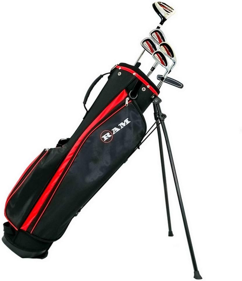 Ram Golf SGS Mens Golf Clubs Starter Set with Stand Bag - Steel Shafts