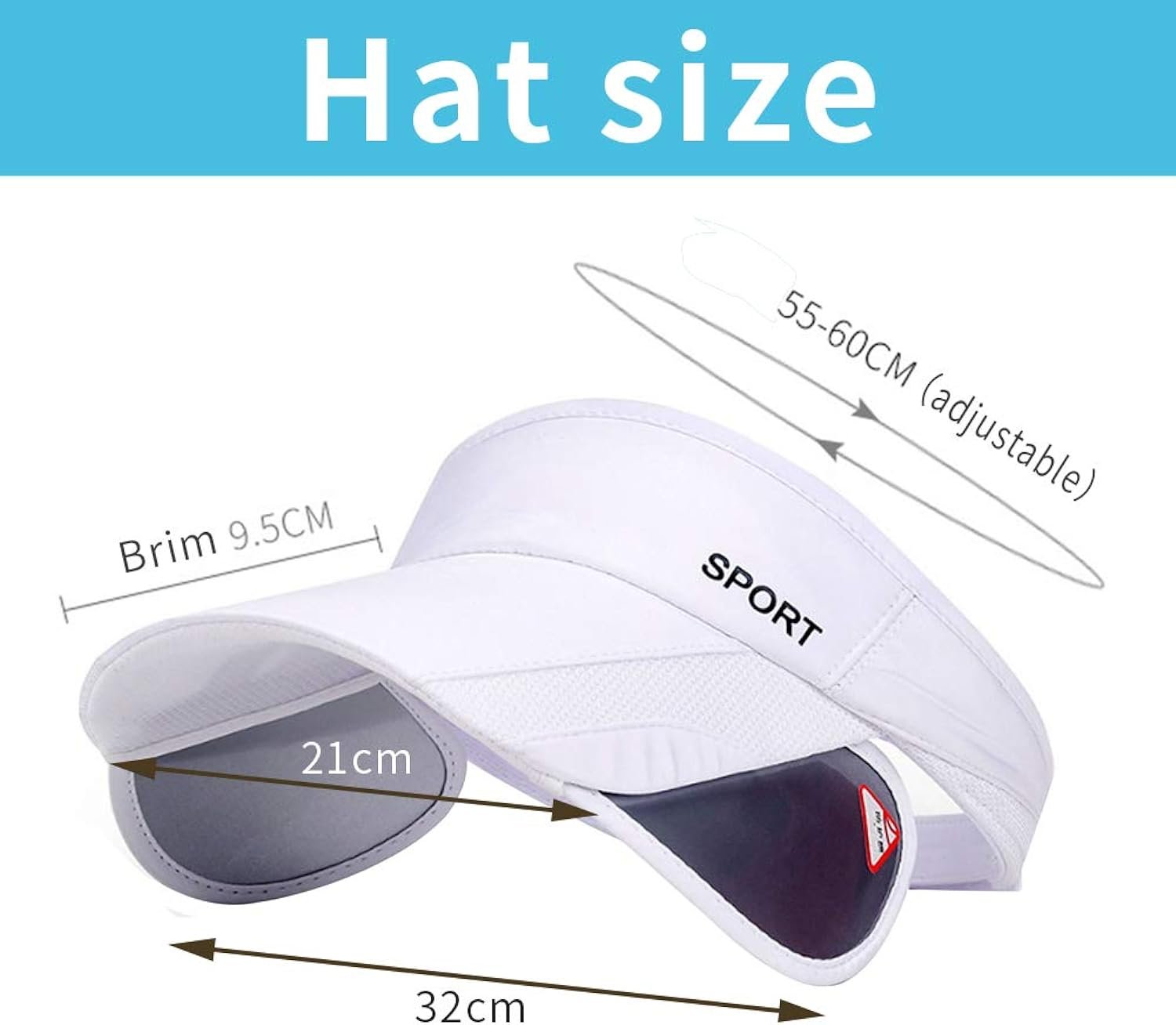 Summer Sun Visor Hat - Women Adjustable Golf Cap with Retractable Brim, UV Protection Beach/Tennis Sport Hat