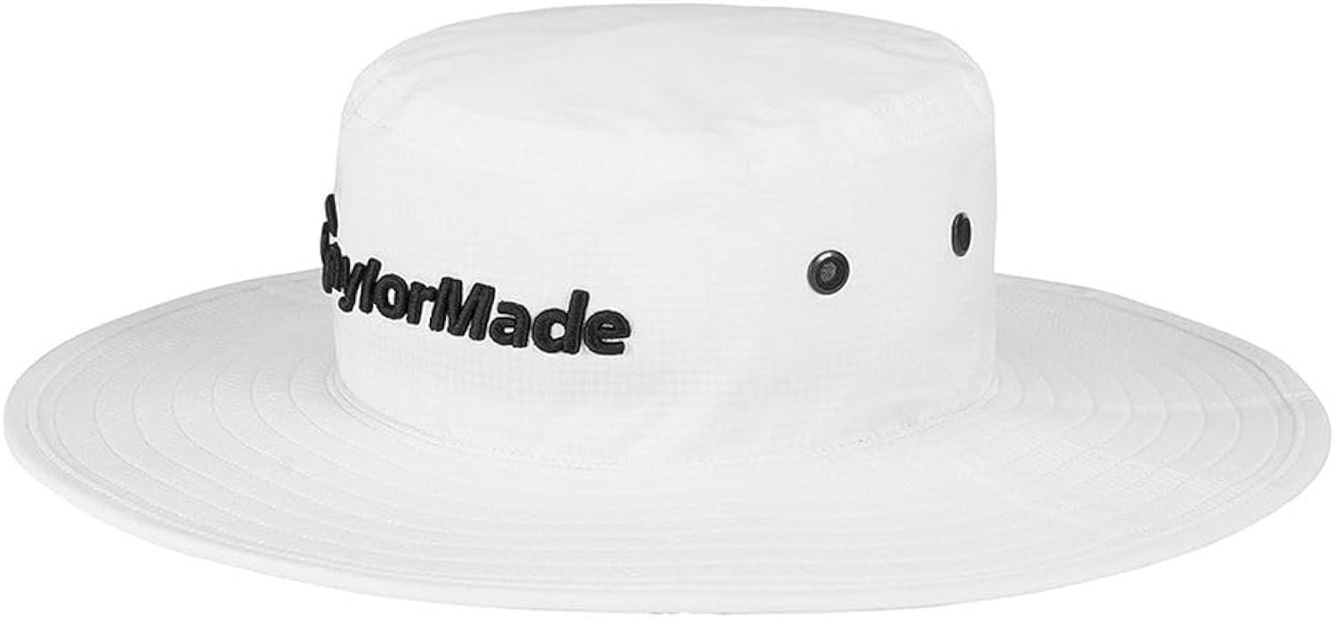 TaylorMade Golf Standard Eyelet Bucket Hat, Gray, Large/Extra Large