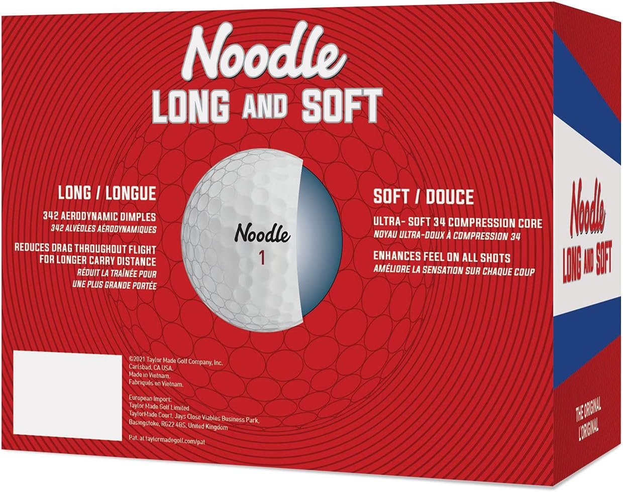TaylorMade Unisex-Adult 2022 Noodle Long  Soft DDZ, White