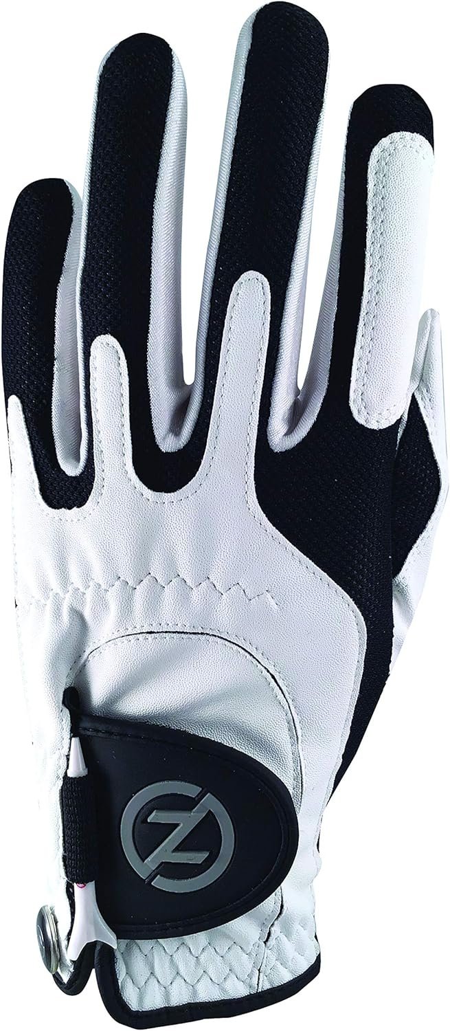Zero Friction Mens Compression-Fit Synthetic Golf Glove, Universal Fit One Size