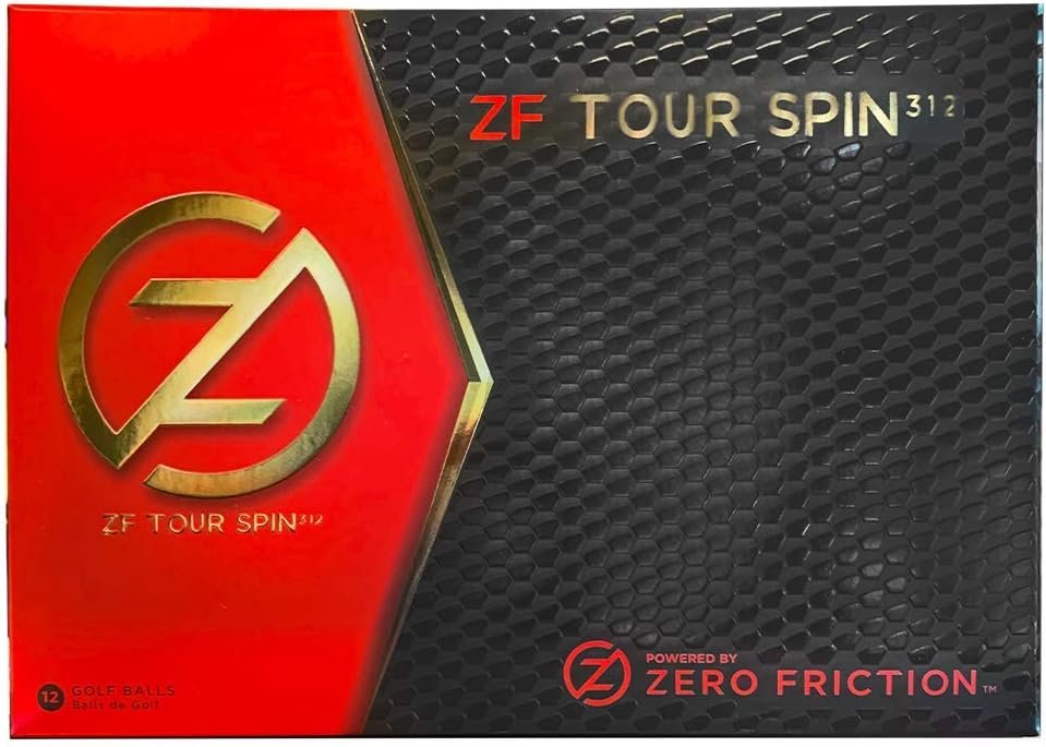 Zero Friction Tour Spin Dozen Golf Balls-12 Pack, White