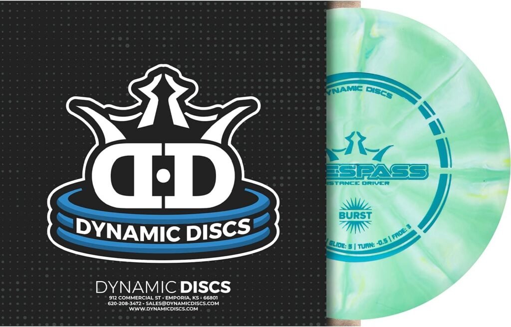 Dynamic Discs Prime Burst Trespass Disc Golf Driver | Frisbee Golf Disc | Maximum Distance Driver | Neutral Flight Pattern | Stamp Colors Will Vary