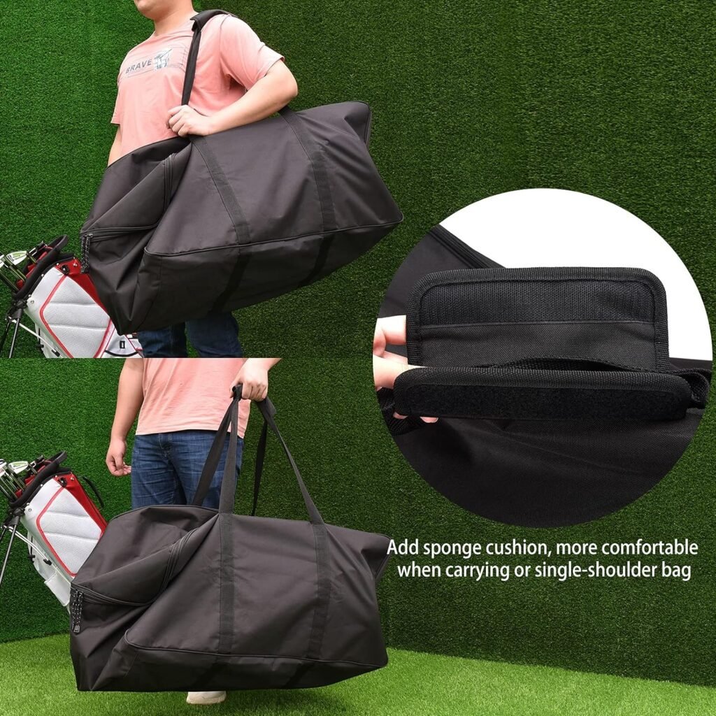 Golf Push Cart Bag 3 Wheel Folding Carry Bag for Caddytek,Carts Cover Protector Black Extra-Large Capacity Cover Collapsible