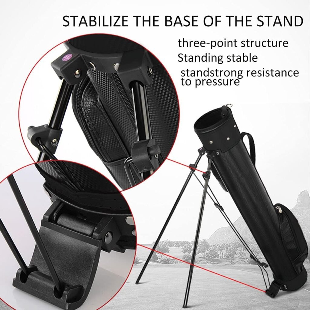 Golf Stand Bag for Men  Women,Easy to Carry  Durable Pitch Golf Bags Sunday Golf Bag Ideal for Golf Course  Travel,Lightweight and Waterproof Black
