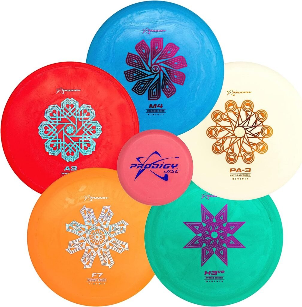 Prodigy Disc 200 Plastic Disc Golf Set | Beginner Frisbee Golf Discs Set | Set of 5 Discs | Includes Putter, Midrange, Fairway Driver, Distance Driver, Mini | Disc Golf Starter Set (Colors May Vary)