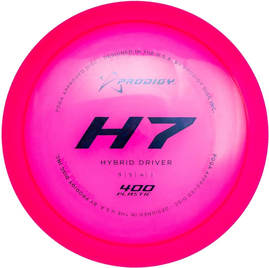 Prodigy Disc 400 H7 | Very Understable Disc Golf Driver | Easy Distance with Understable Flight | Durable 400 Plastic | Great Beginner Disc Golf Fairway Driver | 170-176g | Colors May Vary