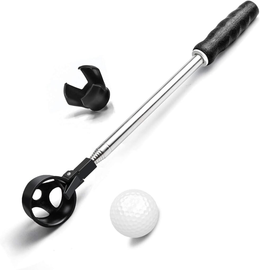 prowithlin Golf Ball Retriever, Golf Ball Retriever Telescopic for Water with Automatic Locking Scoop, Ball Retriever Tool Golf with Grabber Tool, Golf Accessories Golf Gift for Men