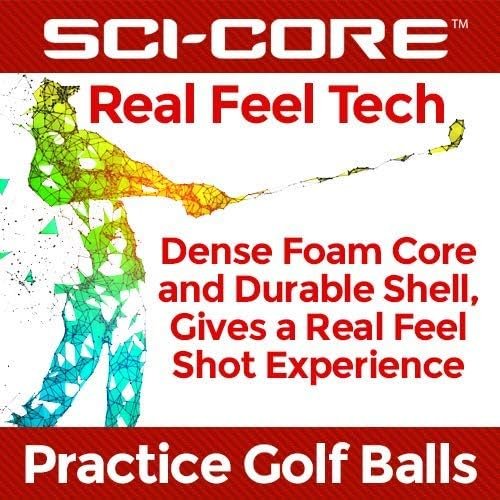 SCI-CORE Practice Golf Balls - Real-Feel Training Golf Balls - Outdoor  Indoor Golf Practice Balls - Limited Flight Golf Balls - (12 Pack)