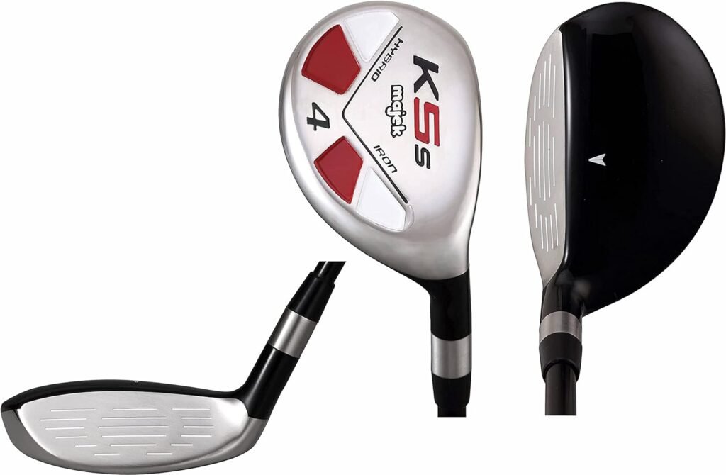 Senior Men’s Majek Golf All Hybrid Complete Full Set, which Includes: #4, 5, 6, 7, 8, 9, PW +SW Senior Flex Right Handed New Utility “A” Flex Club