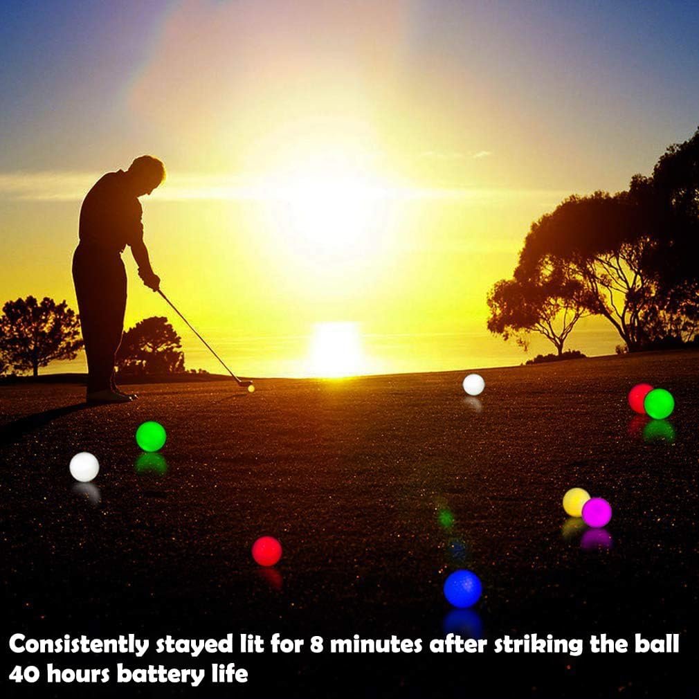 THIODOON Glow in The Dark Golf Balls Light up Led Golf Balls Night Golf Gift Sets for Men Kids Women